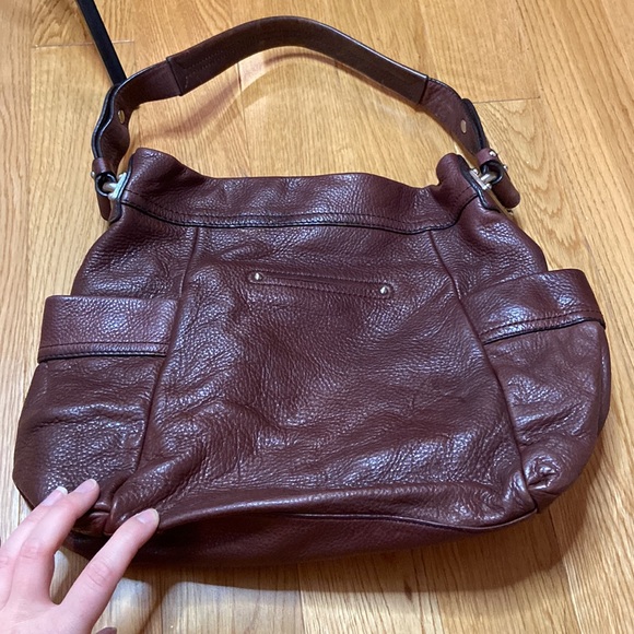 B MAKOWSKY Brown Genuine Leather Hand Bag Shoulder Satchel Bag Purse - Picture 4 of 9